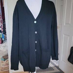 Billie Black Button-Up Cardigan